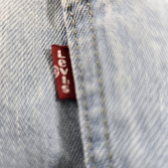 Levis Low Pro Straight Jeans Womens 29 Light Wash Ripped Distressed Cotton - Picture 7 of 16